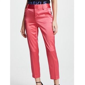 Alice + Olivia Pink Satin Trousers